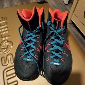 Lunarlon Hyperdunk Teal and Orange Tennis Shoes